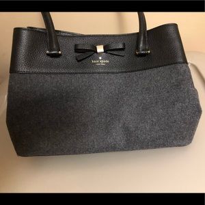 Kate Spade wool/leather medium satchel